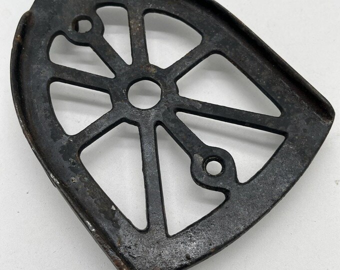 Antique Cast Iron Sad Iron Trivet Footed Rustic Metal 6 Inch