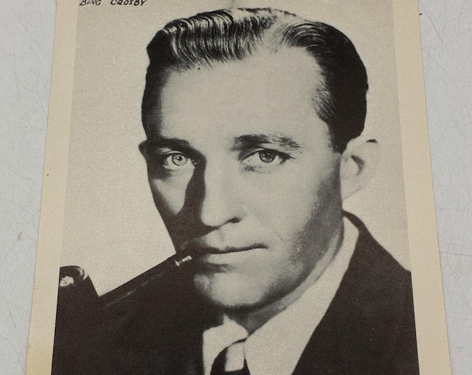Vintage Bing Crosby Photo Print Arcade Exhibit Card Hollywood