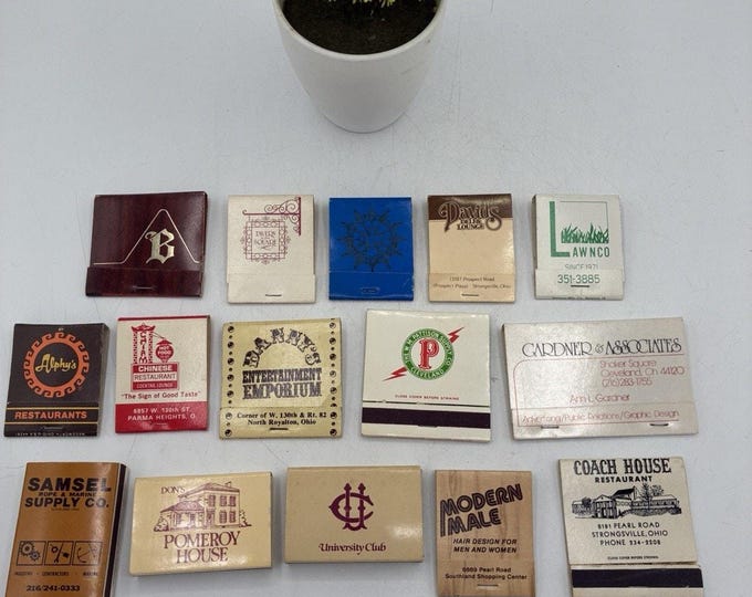Lot 15 Vintage Ohio Matchbooks Cleveland Restaurants Shapiro's Fisherman Wharf