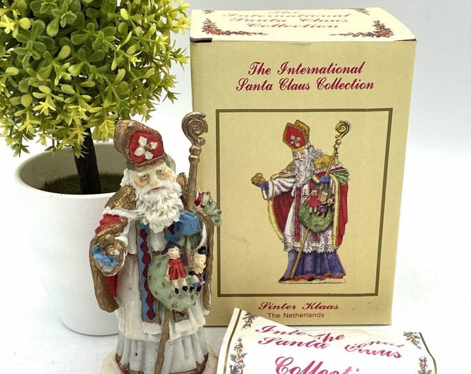 International Santa Claus Collection Sinter Klaas Netherlands 1992 w/box Papers