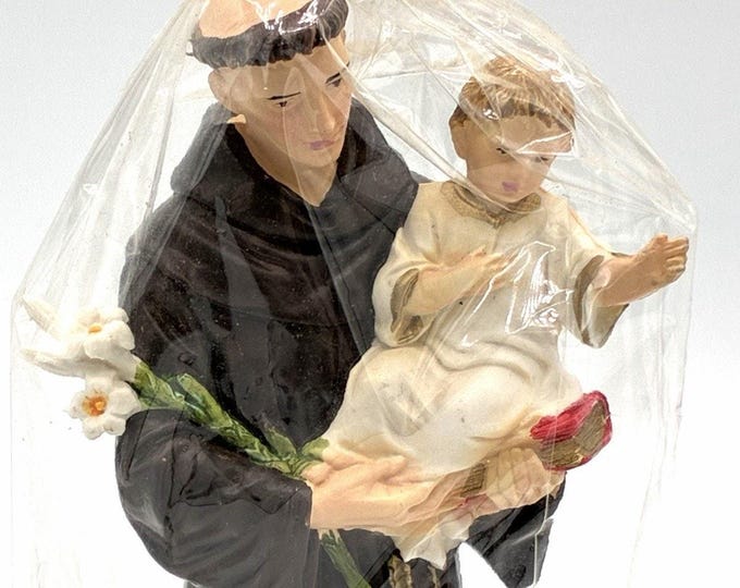 Pasquini Italy St Anthony Christ Child 6” Hand Painted Religious Figure Sealed