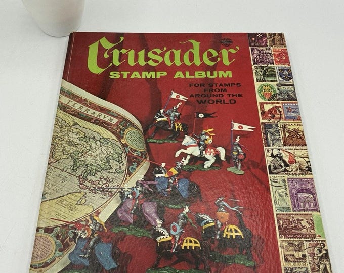 Vintage Whitman Crusader Stamp Album Filled Worldwide Collection 1970s Stamps