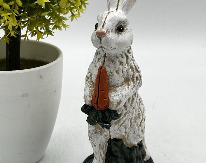 Vintage Russ Berrie Old World Heritage Rabbit Figurine 16732 Easter Decor