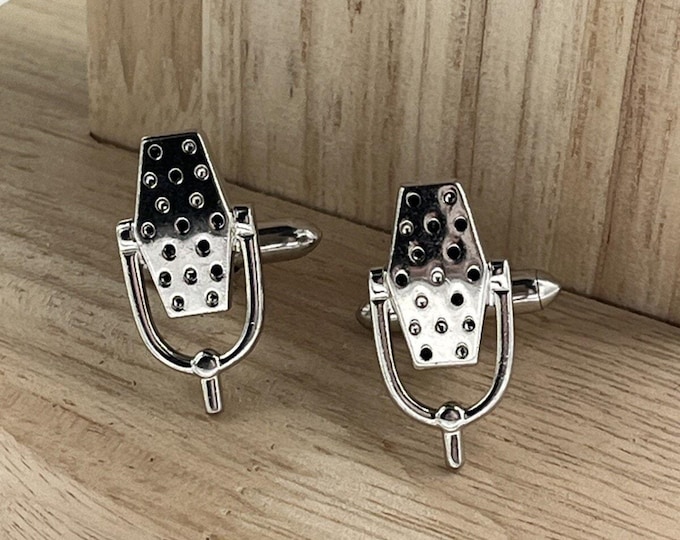 Vintage Radio Microphone Cufflinks Wedding Mens groom gift Announcer Swank DJ