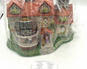 PartyLite P7322 Bristol House Olde World Village värmeljushållare NOS Box