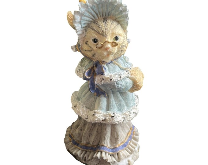 Abigail Whiskers Victorian Collection Cat Figurine VA02 1993 Resin 5.5" Vintage