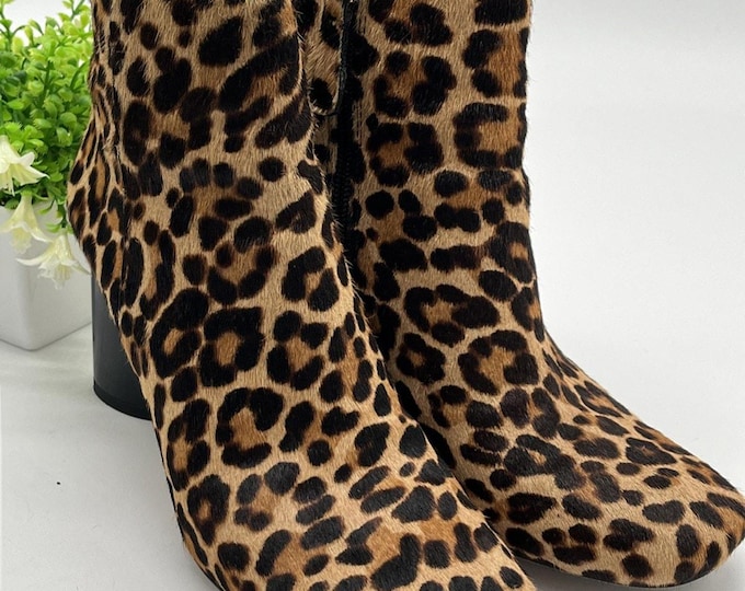 Kate Spade Leopard Haircalf Rudy Booties – Women’s Ankle Boots Size 6
