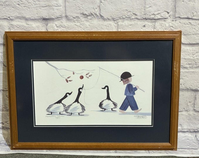 Diane Graebner Fishermans Helper Signed Limited Edition 478/750 Framed COA