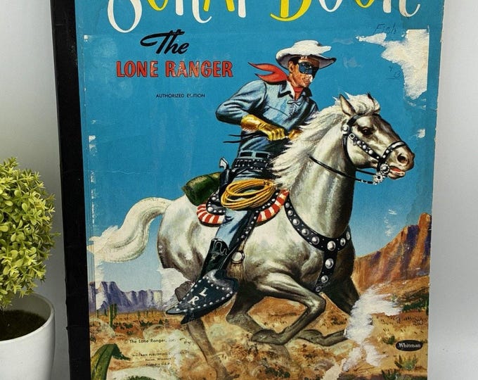 Vintage Lone Ranger Scrapbook Whitman #3756 Filled Wildlife & Nature Clippings