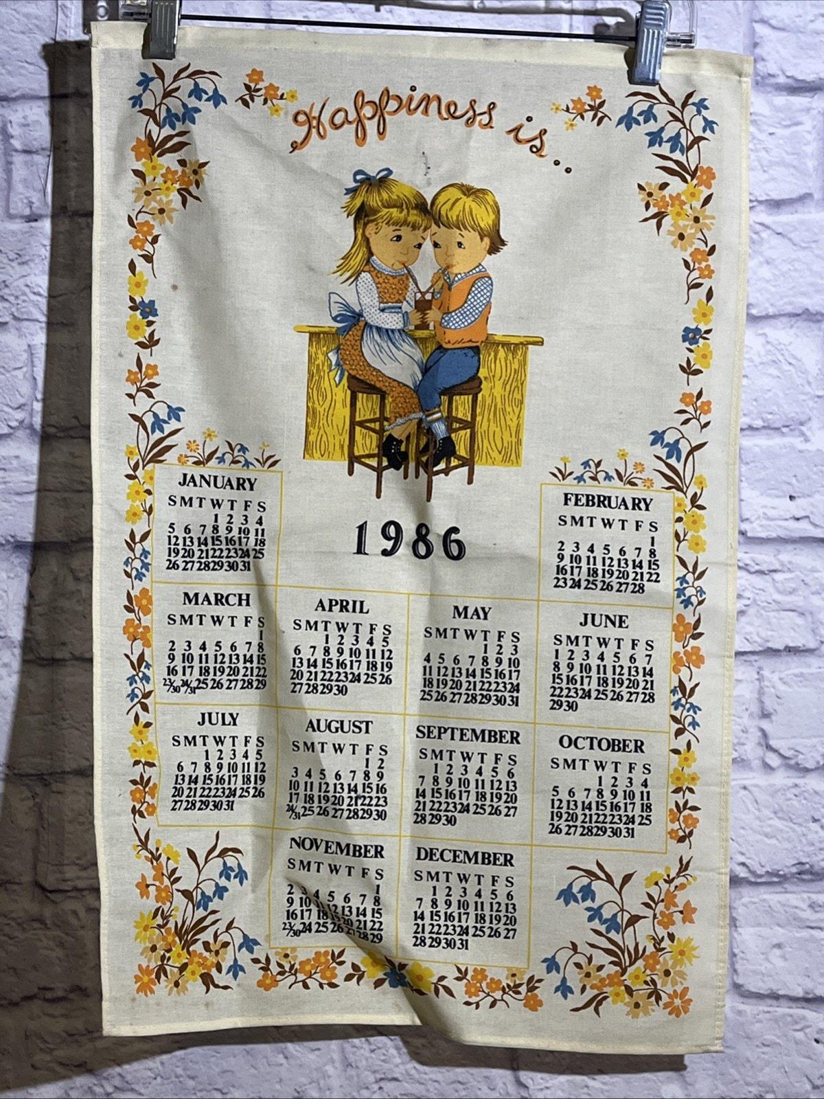 1986 Calendar - Etsy