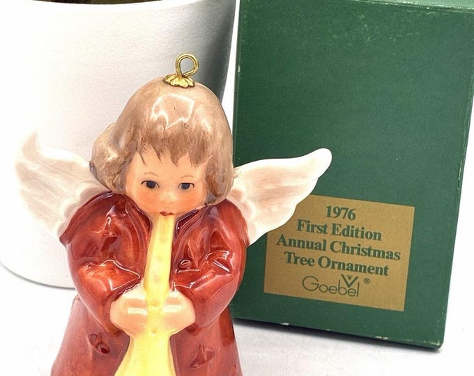 Goebel Angel Bell Ornament – 1976 First Edition Christmas Bell with Box W Germany