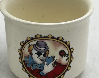 Portavelas/Taza decorativa con forma de payaso de Wilitts Designs, 1986 – Cerámica vintage
