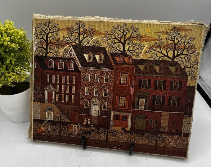 Charles Wysocki Stone House Canvas Print Americana Folk Art Wall Decor