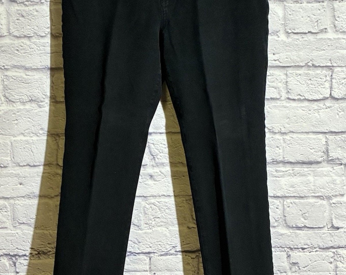 Chico's Black Slim Straight Jeans Size 1 Regular 27.5 Inseam Cotton Blend