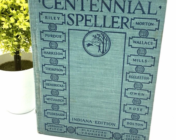 Centennial Speller 1916 Indiana Edition Antique School Book World Book Co