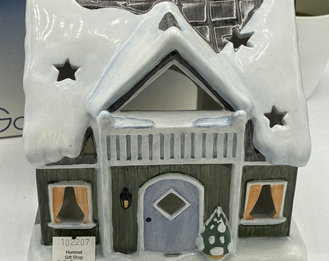 Goebel 726 Ride Into Christmas Nativity Hut Stable Luminary Western Germany IOB