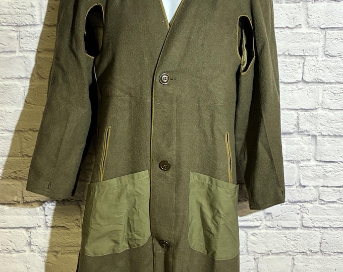 Vintage 1955 Military Wool Liner Korean War Era M-1951 Field Coat Small Long