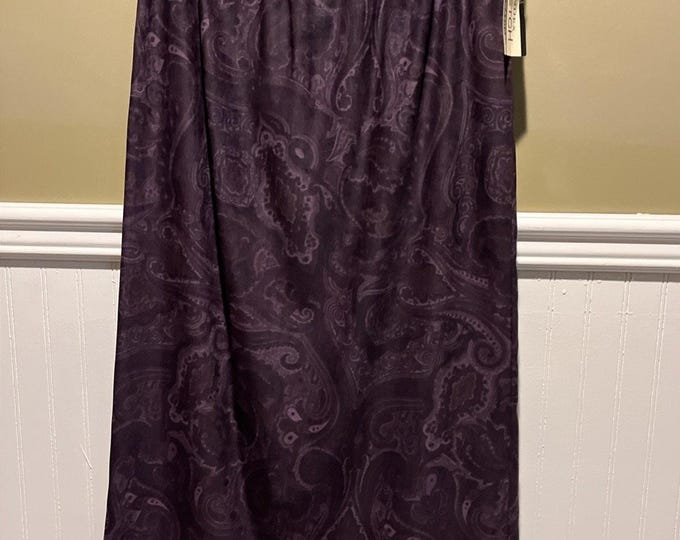 Vintage Joanna Purple Paisley Maxi Skirt NWT Size Small Modest Cottagecore