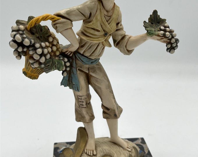 Vintage Depose Italy Carrara Marble Boy Figurine 721 Made in Italy