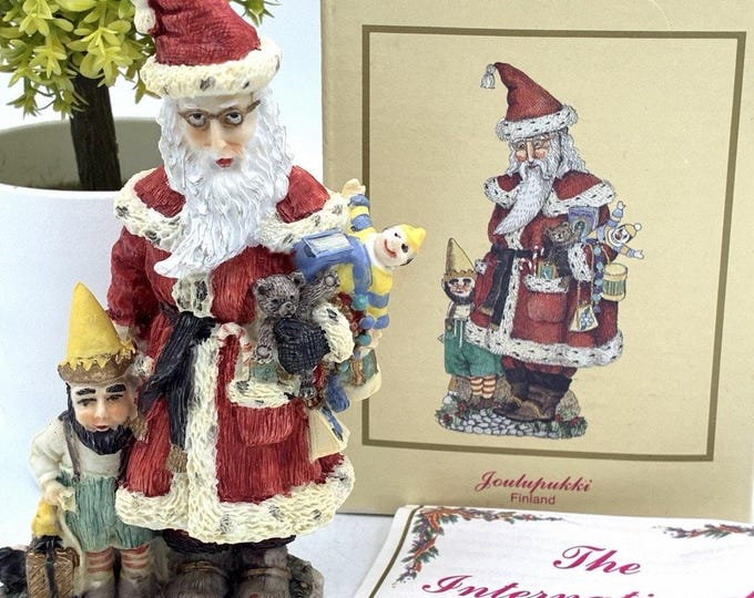 International Santa Claus Collection Joulupukki Finland 1993 NIB w/Papers