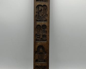 Holländische Primitive hölzerne Vintage Volkskunst Spekulatius Keksform 5 Bilder Windmühle