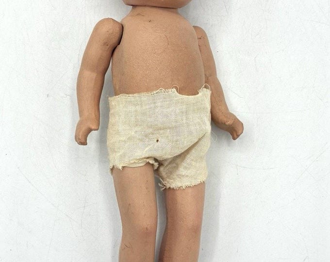 Vintage Composition Baby Doll 1930s 1940s Painted Eyes Original Clothes 10 Inch