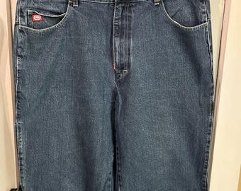 Ecko Shorts Mens 40 Blue Baggy Vtg Y2K Hip-Hop Streetwear Wide Leg Embroidered