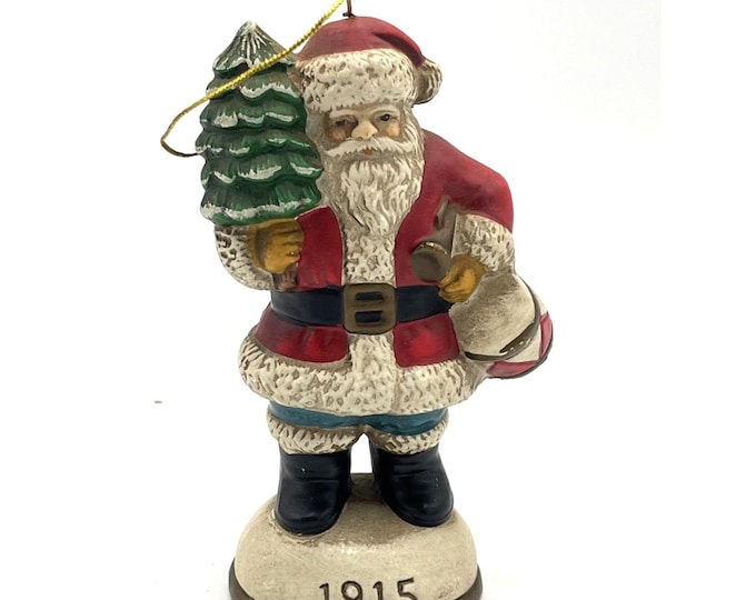 Vintage 1984 Memories of Santa 1915 Figurine Ornament Christmas Eve Inc Don Warning Earthenware