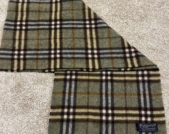 ヴィンテージバーバリースカーフ - 90年代ノバチェックカシミヤ