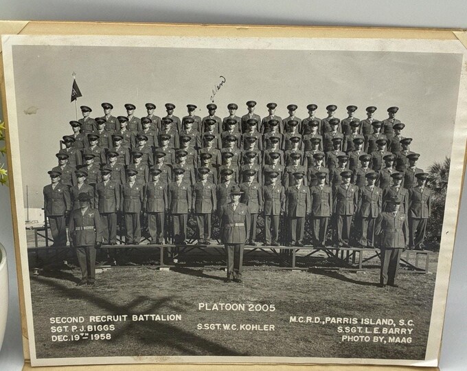 USMC Platoon 2005 Graduation Photo — Parris Island, Dec. 19, 1958