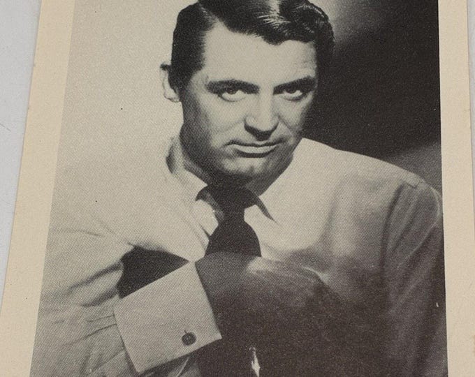Vintage Cary Grant Photo Print Arcade Exhibit Card Hollywood