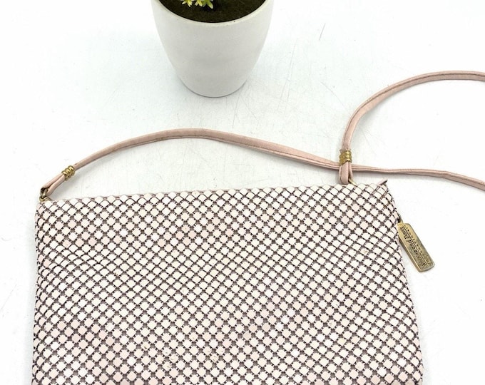 Whiting & Davis Pink Metal Mesh Clutch Purse Vintage Repair Read Description