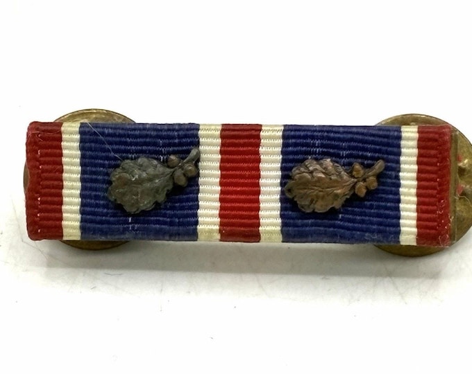 Vintage Silver Star Ribbon Bar 2 Oak Leaf Clusters SUSCO S-21 US Military
