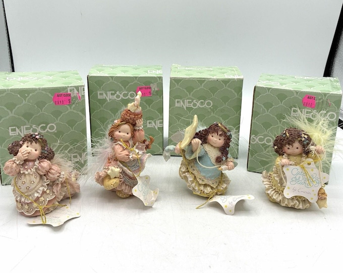 Vintage 1995 Enesco Catch a Wishing Star Karen Hahn Figurines Lot 4 Boxed