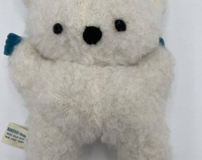 Vintage 7” Plush Eden Teddybbear Panda Baby Rattle 50s/ 60s ?