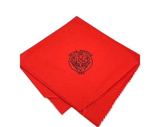 Vintage 1985 Buckeye Council Diamond Jubilee BSA Neckerchief Ohio