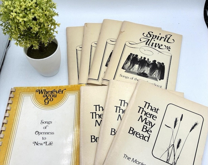 Vintage Weston Priory Monks Catholic Songbooks Lot 8 1970s Hymnal Church Music