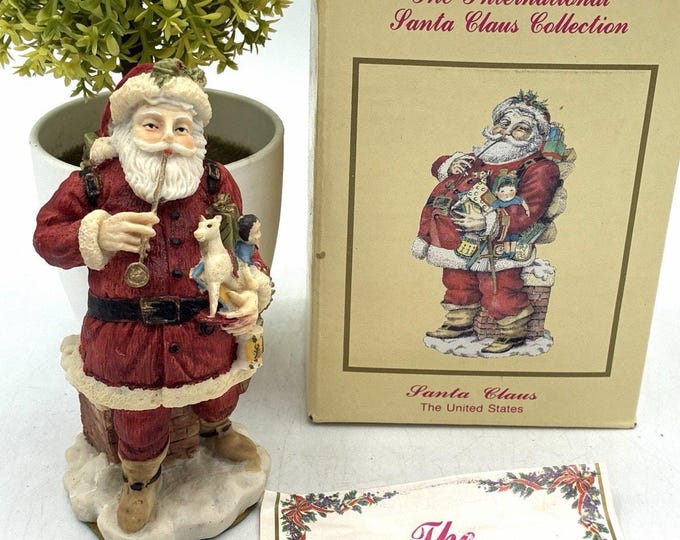 International Santa Claus Collection Santa Claus United States 1992 NIB w/Papers