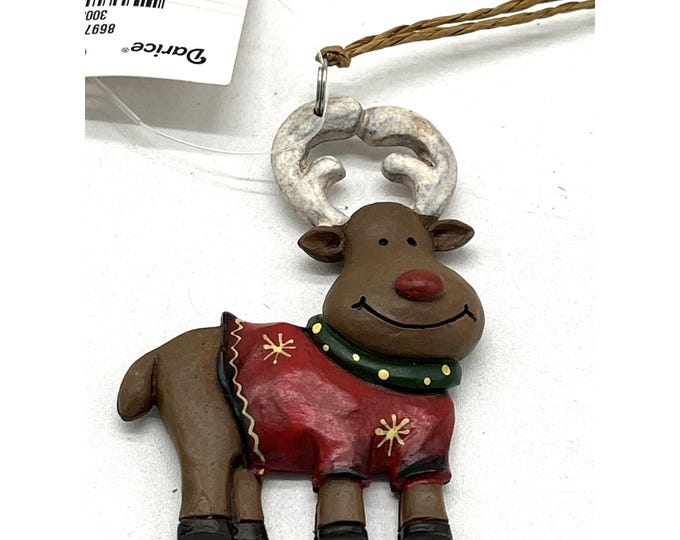 2018 Darice 3” Reindeer Resin Christmas Ornament