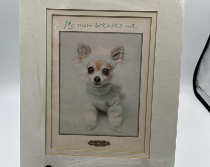 Vintage 1999 Rachael Hale Chihuahua Dog Photograph Matted Sealed 10x8