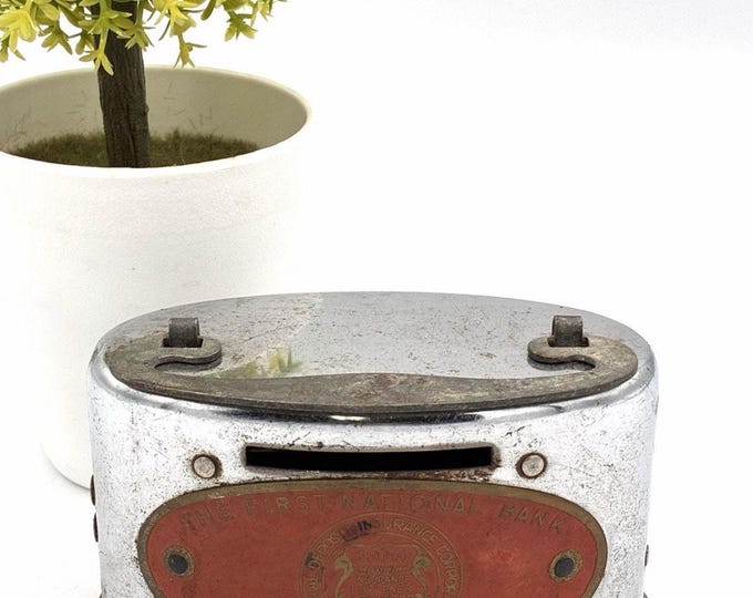 Vintage Banthrico Bank First National Bank Carrollton Ohio Coin Bank FDIC