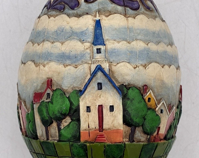 Vintage 2004 Jim Shore Easter Egg Church Village 4001852 Heartwood Creek