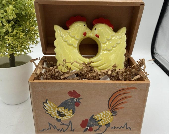Vintage Rooster Recipe Box with Salt & Pepper Shakers – Japan Farmhouse Kitchen Decor