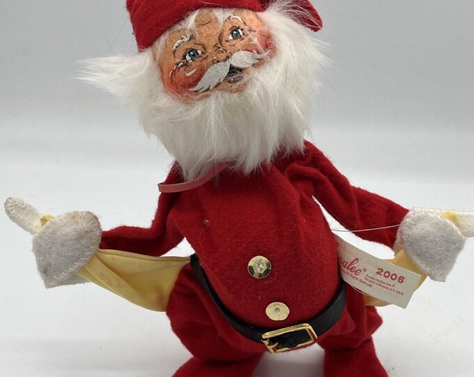 2006 Annalee Christmas Poor Santa Figure 7” Empty Pockets No Money