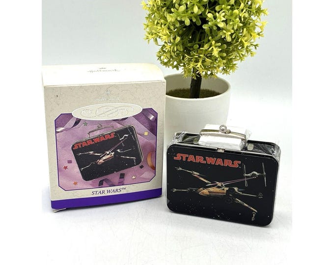 Vintage 1998 Hallmark Keepsake Star Wars Mini Lunch Box Ornament