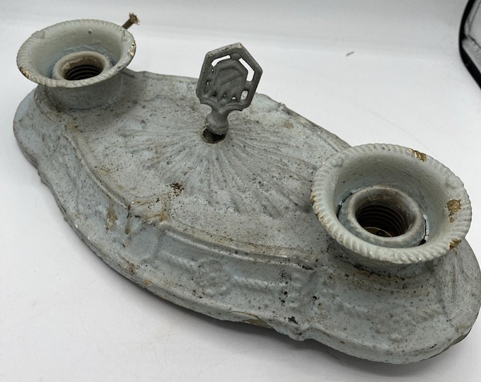 Antique Art Deco Flush Mount Ceiling 2 Light Fixture Vintage Nouveau