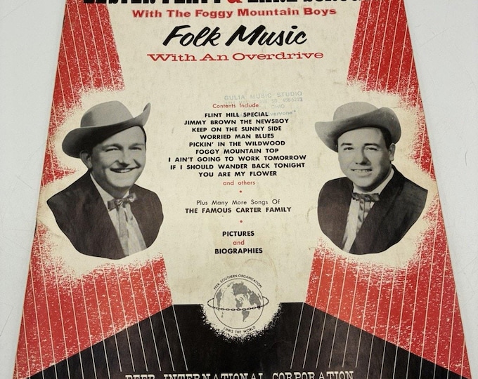 1962 Flatt & Scruggs Folk Music With An Overdrive Songbook Peer Bluegrass