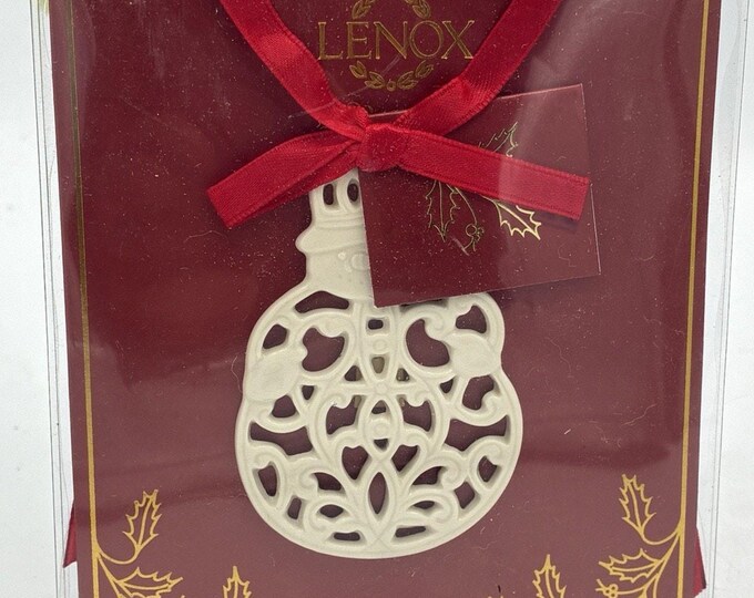 Lenox Charms Pierced Snowman Fine Ivory China Ornament New in Package