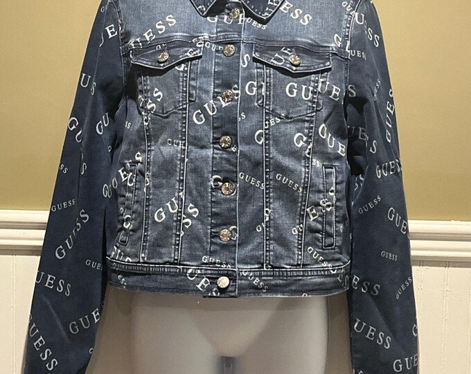 Guess Los Angeles NWT Denim Logo Jacket Size M