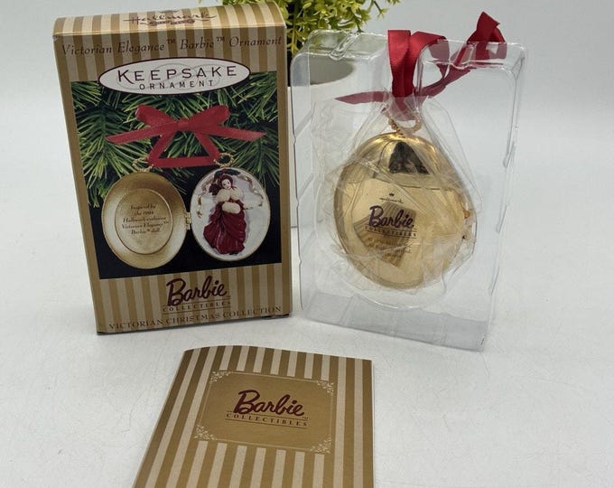 Hallmark Keepsake, Victorian Elegance Barbie Locket Christmas Ornament 1997